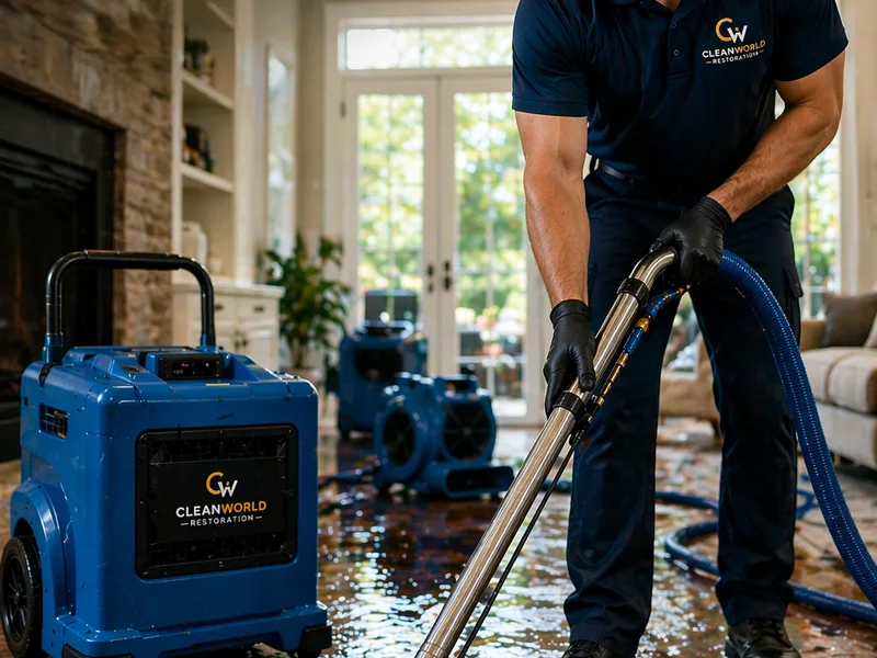 Water damage restoration completed